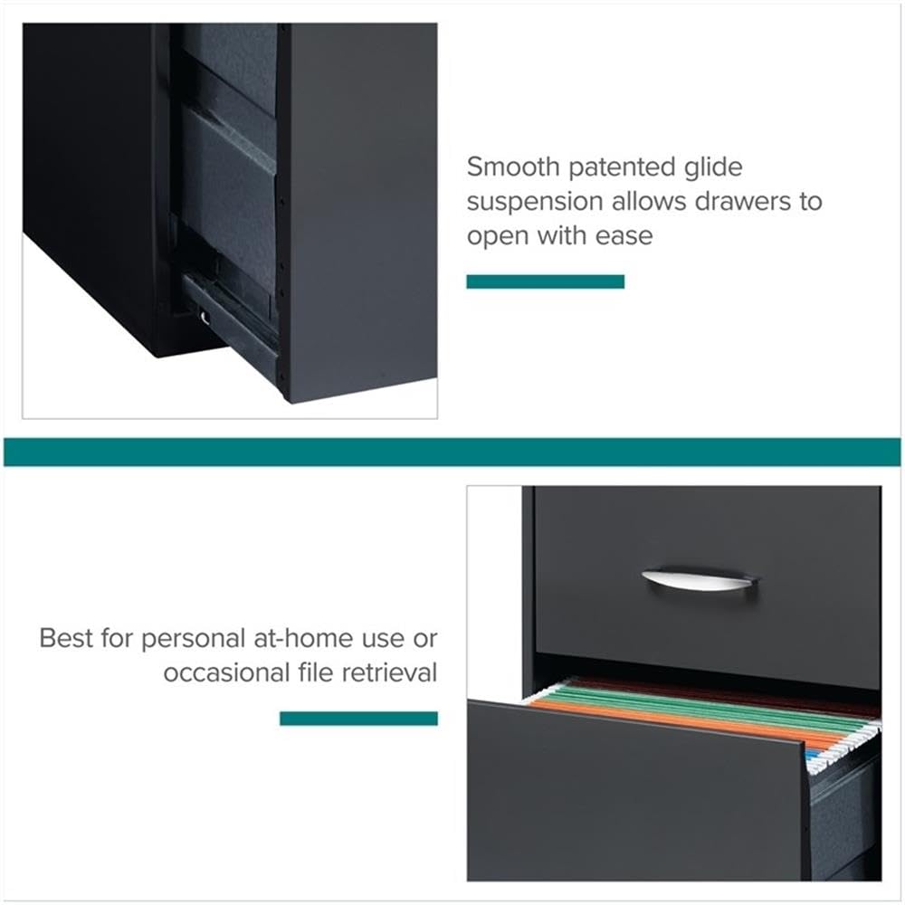 3 Drawer Charcoal Metal Filing Cabinet O643354