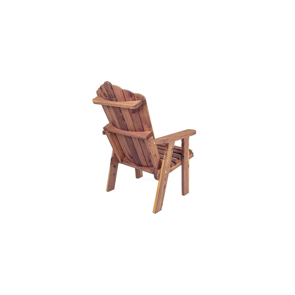 Cedar Stationary Chair Fan-Back Adirondack Style Q898269