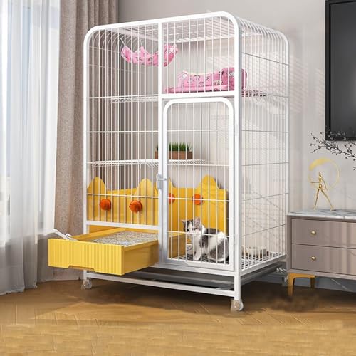 Heavy Duty Cat Cage Playpen Metal Cattery with Brake Casters E95765