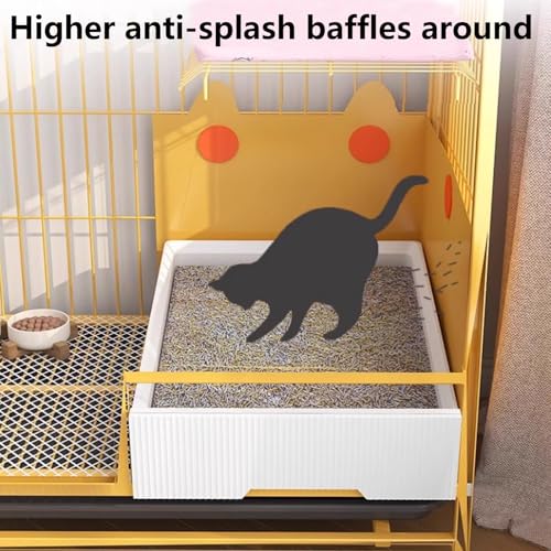 Heavy Duty Cat Cage Playpen Metal Cattery with Brake Casters E95765