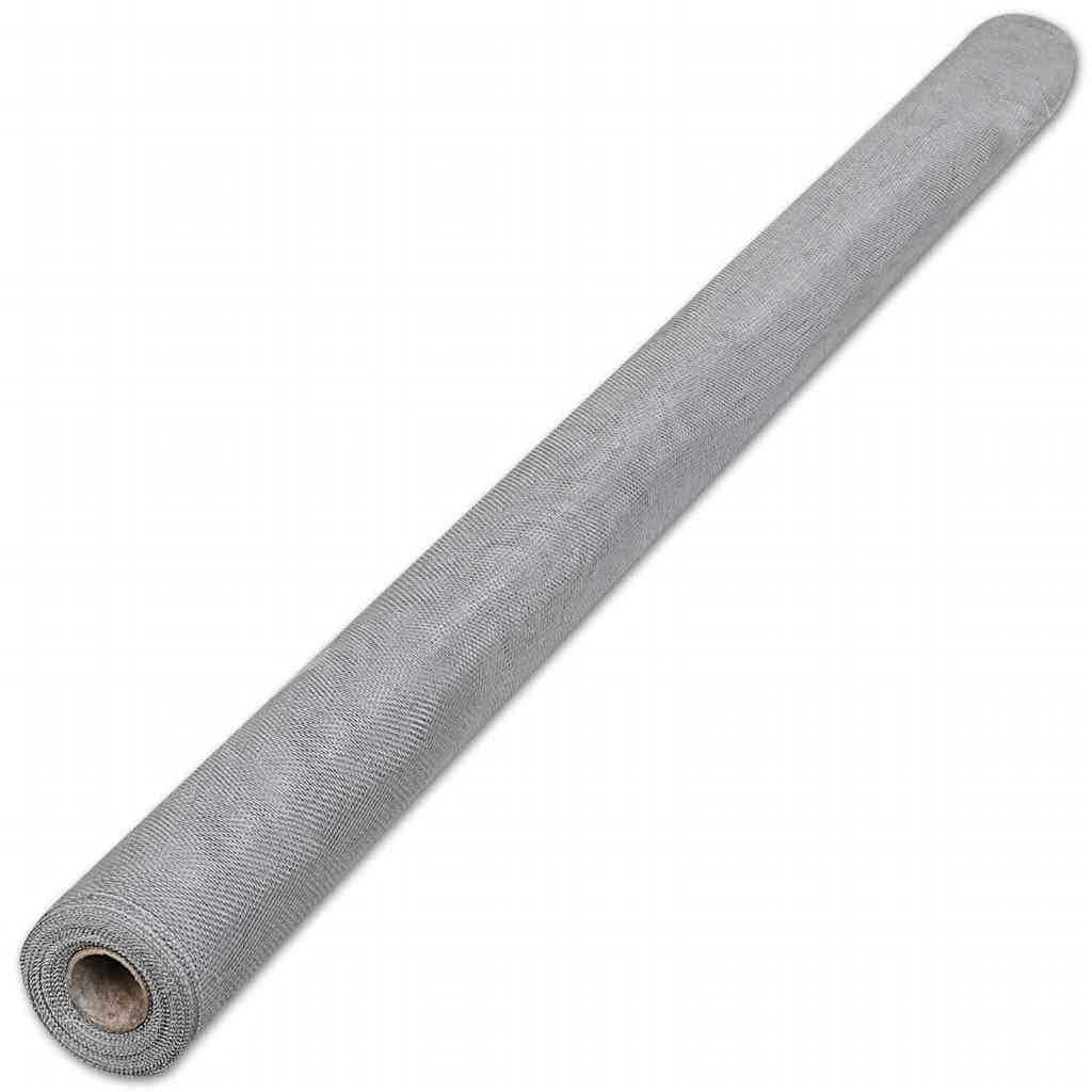 Aluminum Mesh Screen 39.4"x196.9" Silver N8684