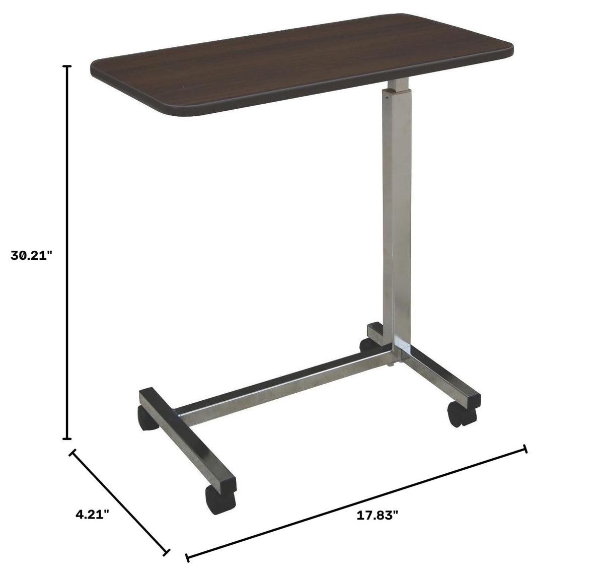Adjustable Overbed Table with Wheels P40346