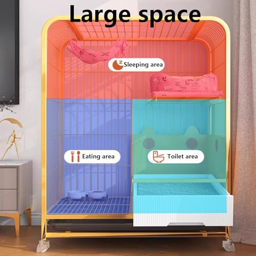 Heavy Duty Cat Cage Playpen Metal Cattery with Brake Casters E95765