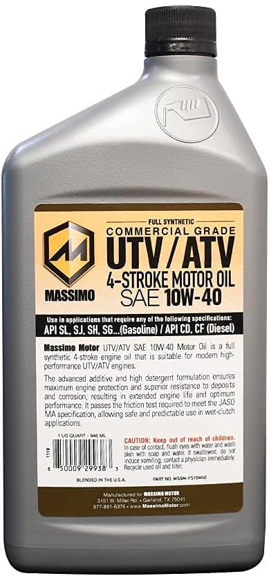10W-40 Full Synthetic Oil 1 Qt. 2packs A724276
