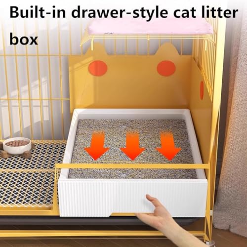 Heavy Duty Cat Cage Playpen Metal Cattery with Brake Casters E95765