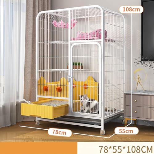 Heavy Duty Cat Cage Playpen Metal Cattery with Brake Casters E95765