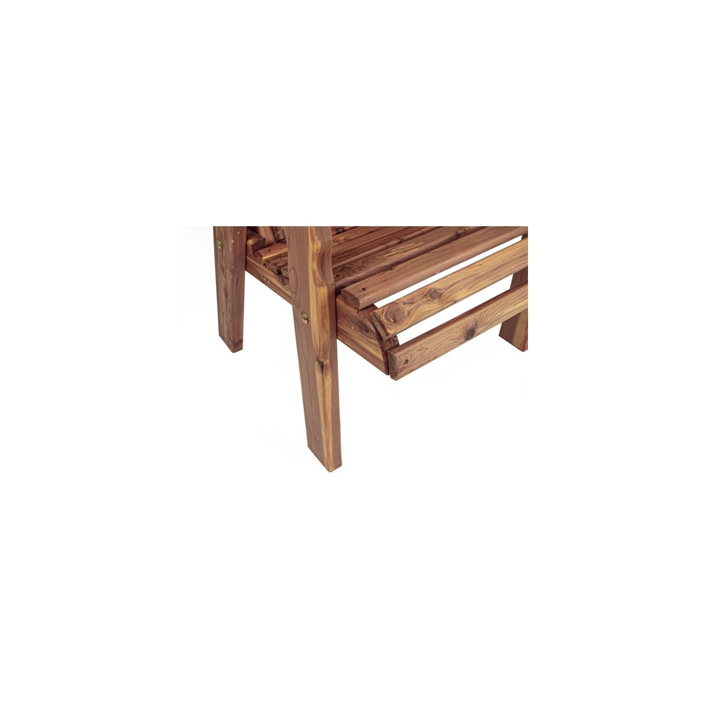 Cedar Stationary Chair Fan-Back Adirondack Style Q898269