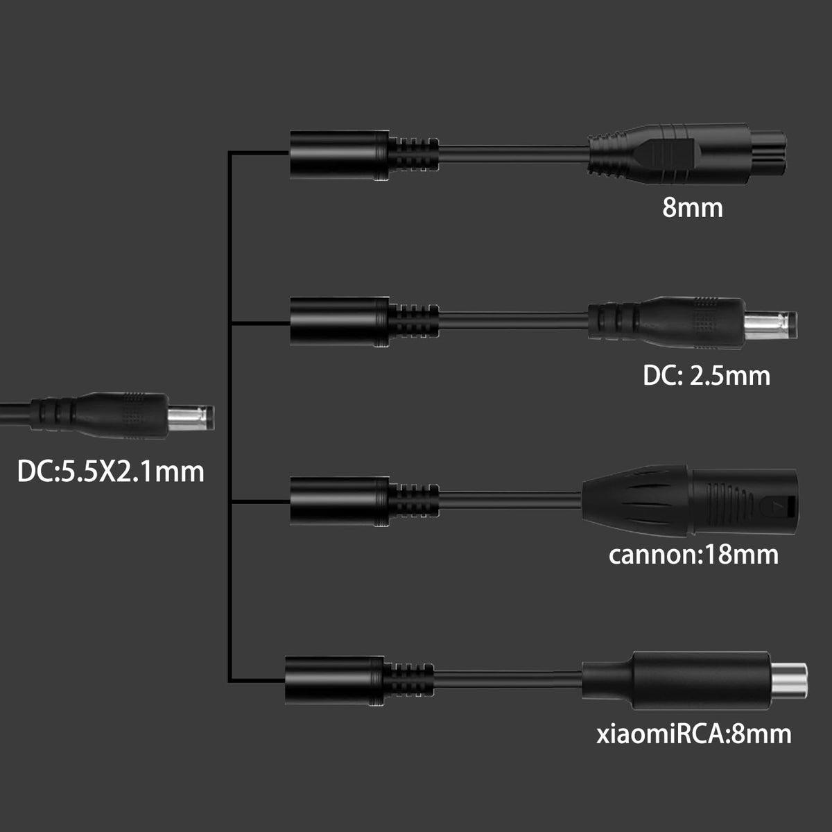 42V 2A Electric Scooter Charger with 4 Plugs D8454
