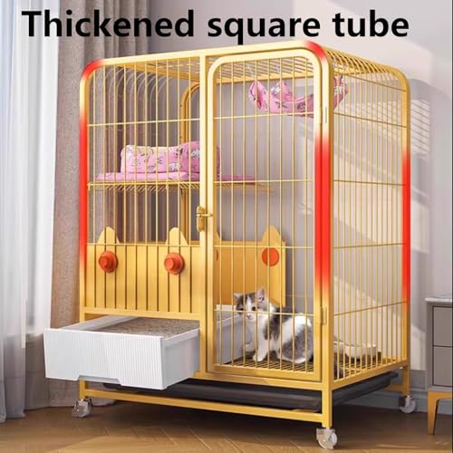 Heavy Duty Cat Cage Playpen Metal Cattery with Brake Casters E95765