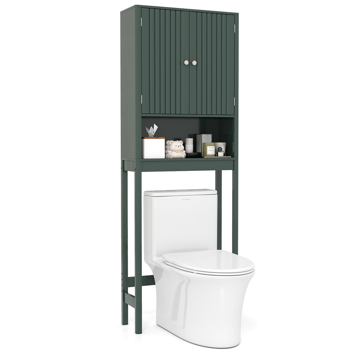 Over The Toilet Storage Cabinet with Fluted Doors A4950