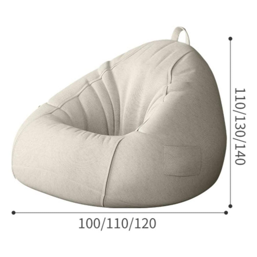 Washable Yellow Bean Bag Chair Cover 120 * 140cm O389