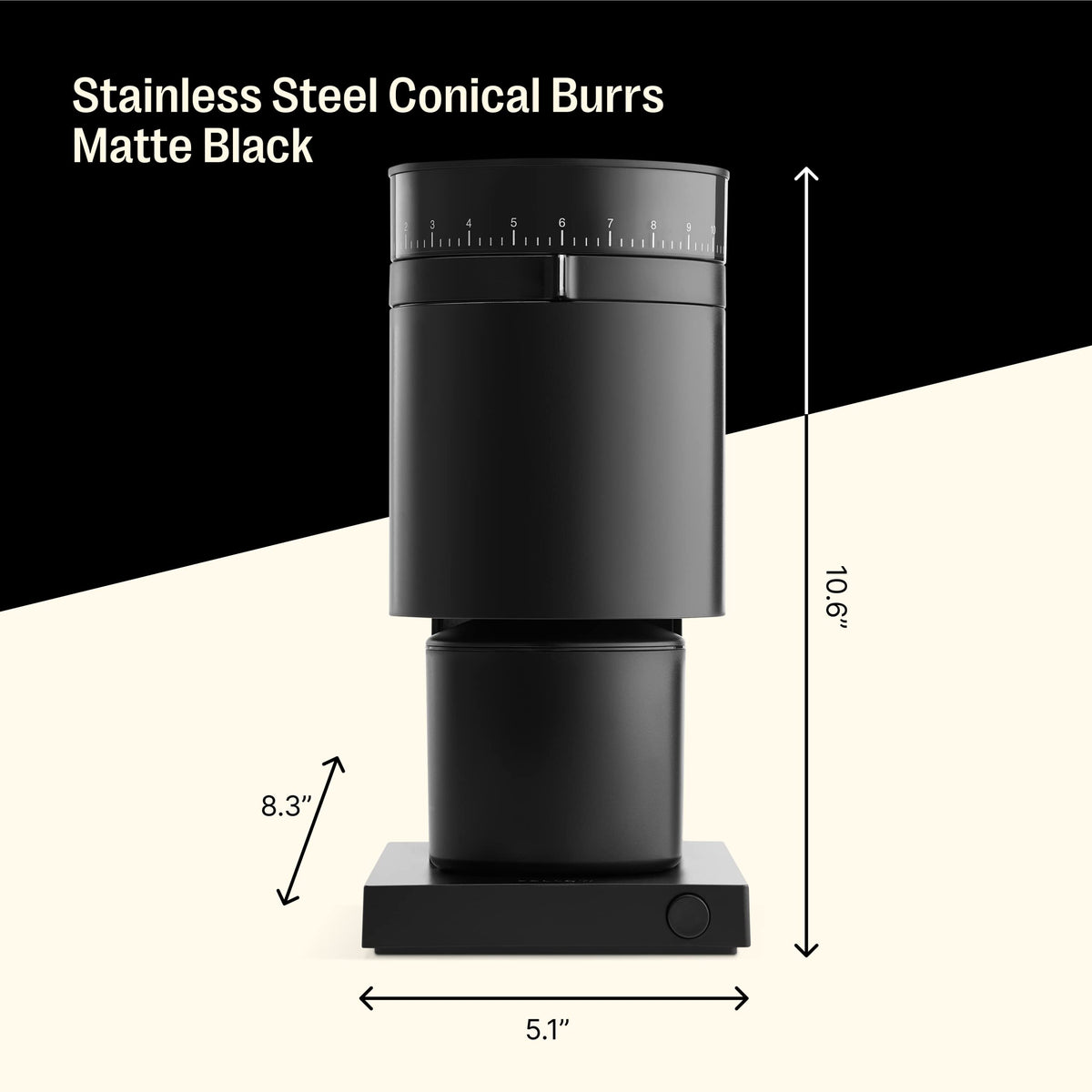 Conical Burr Coffee Grinder, 41 Settings, Black Y809997