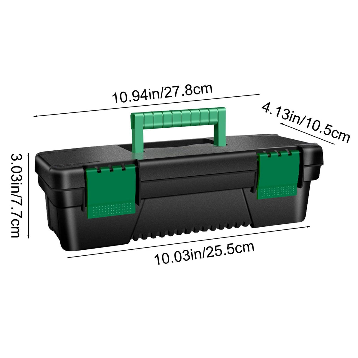 10-inch Plastic Tool Box with Handle and Removable Tray S8061