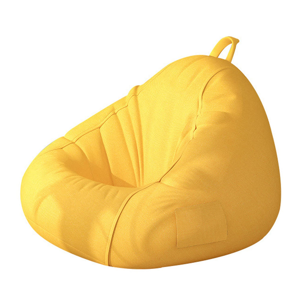 Washable Yellow Bean Bag Chair Cover 120 * 140cm O389