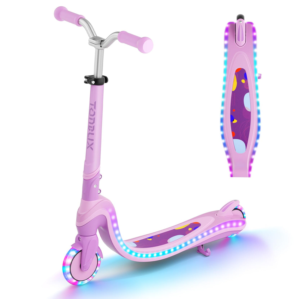 2 Wheel Kids Kick Scooter with Light-Up Wheels J653