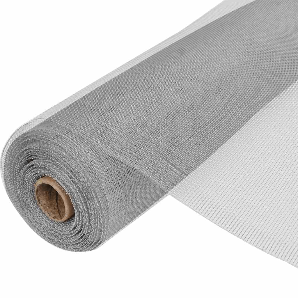 Aluminum Mesh Screen 39.4"x196.9" Silver N8684