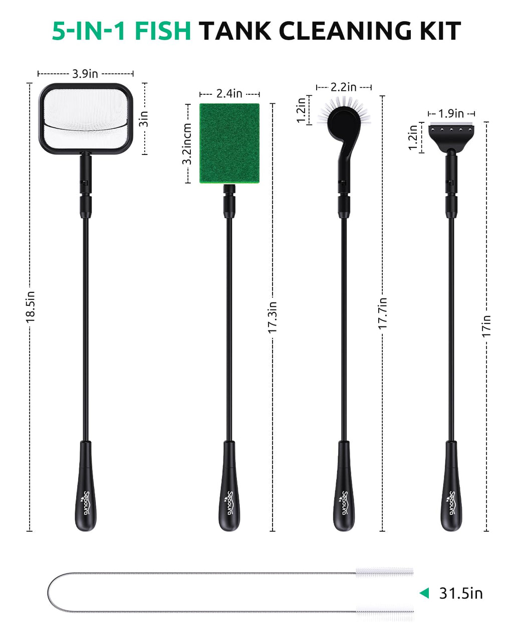 Aquarium Algae Scraper Glass Cleaner Set N339167