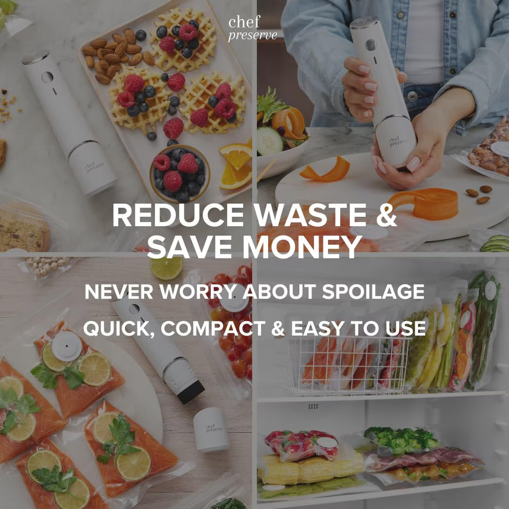 Compact Vacuum Sealer with 30 Reusable Vacuum Bags V66160