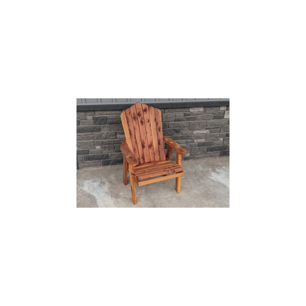 Cedar Stationary Chair Fan-Back Adirondack Style Q898269