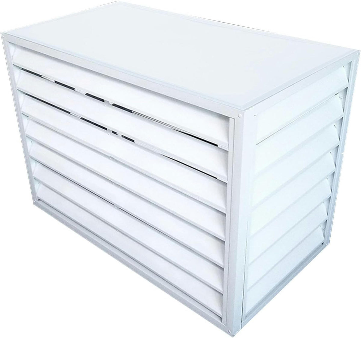 Aluminum Air Conditioner Fence Cover White 100*50*70cm I96526