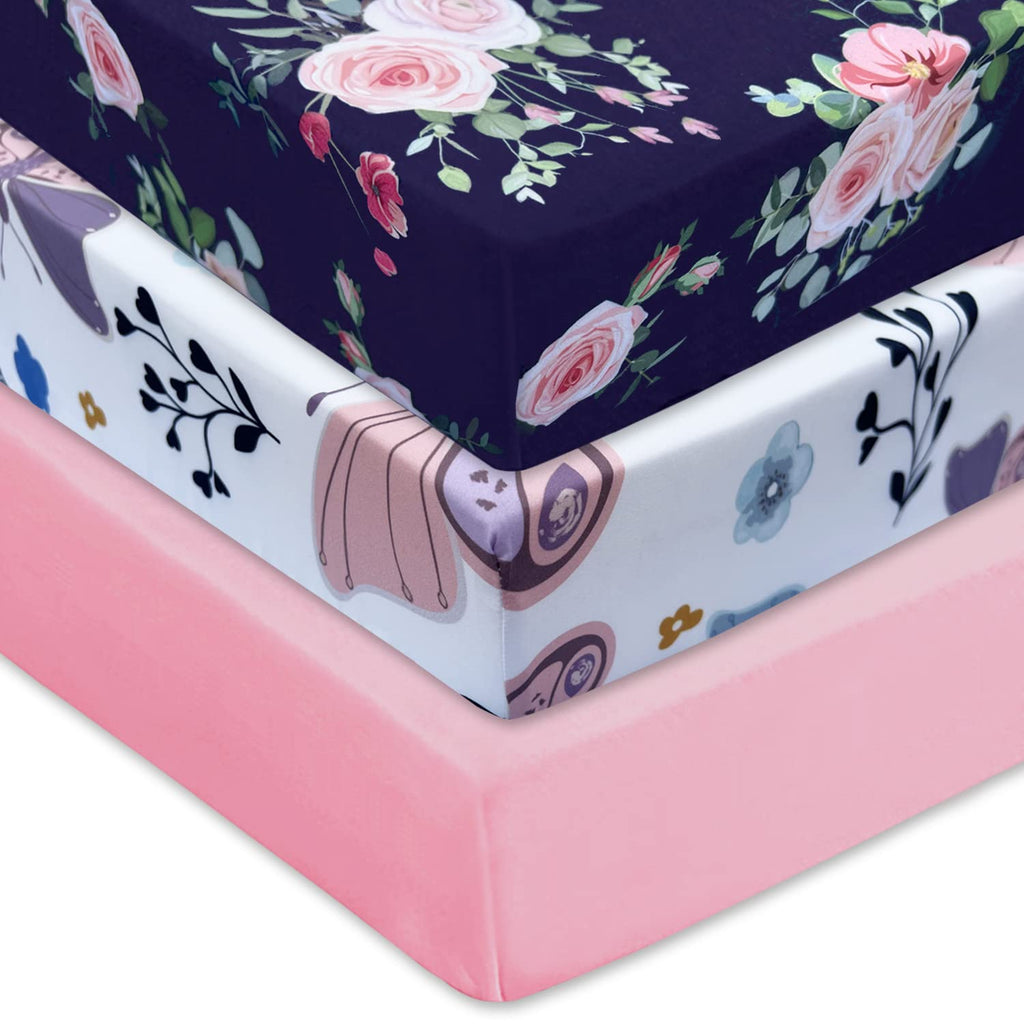 3 Pack Soft Crib Sheets 28'' X 52'' Microfiber T491156