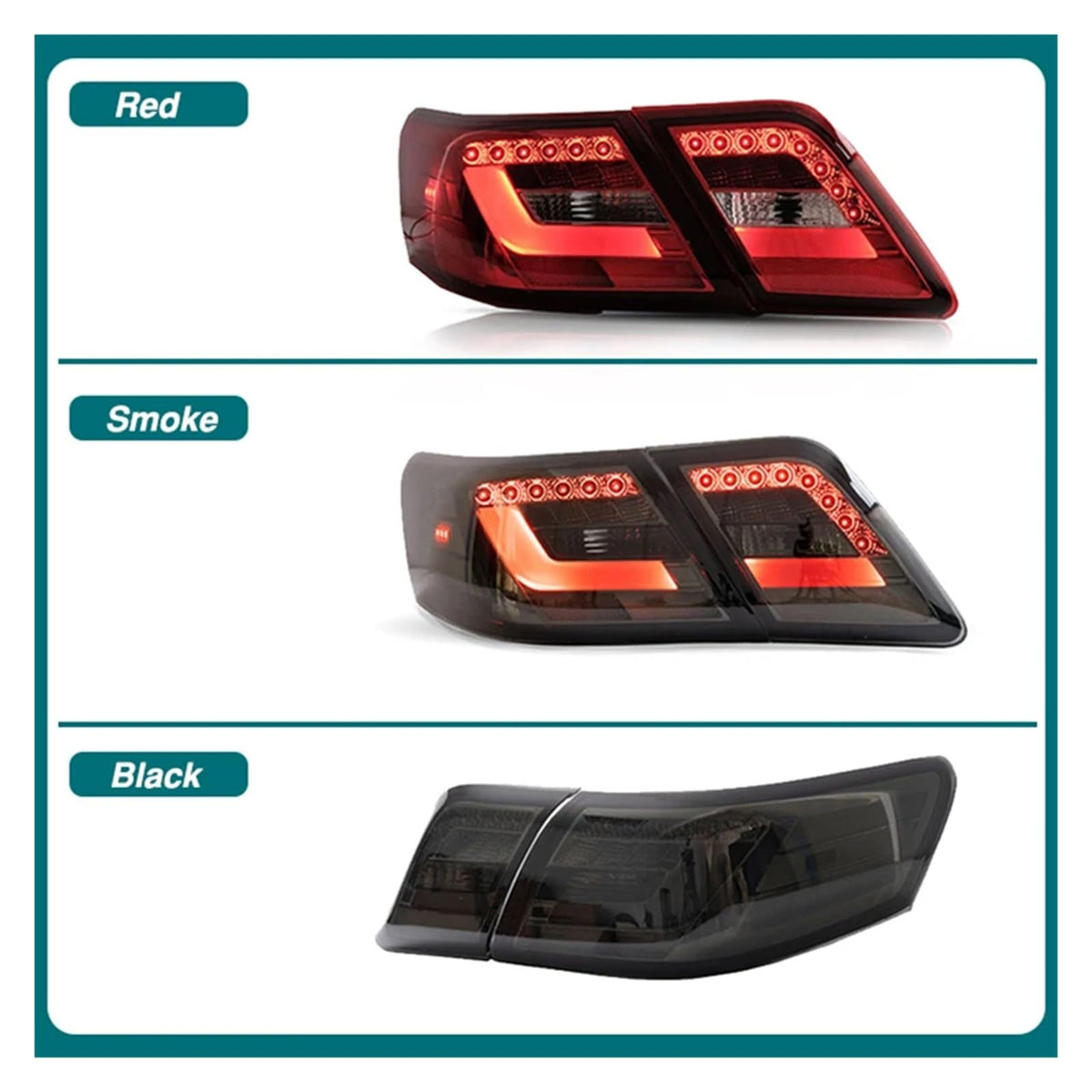 12V LED Tail Lights 2PCS Smoke J14714