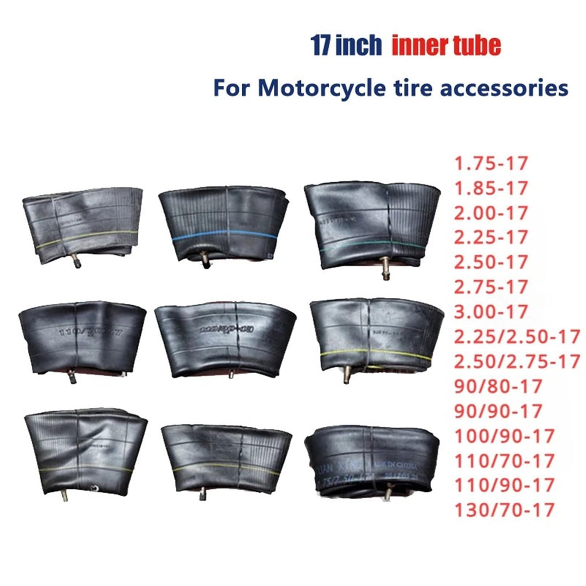 17 Inch Inner Tube 2.50-17 80/90-17 Tire E68777