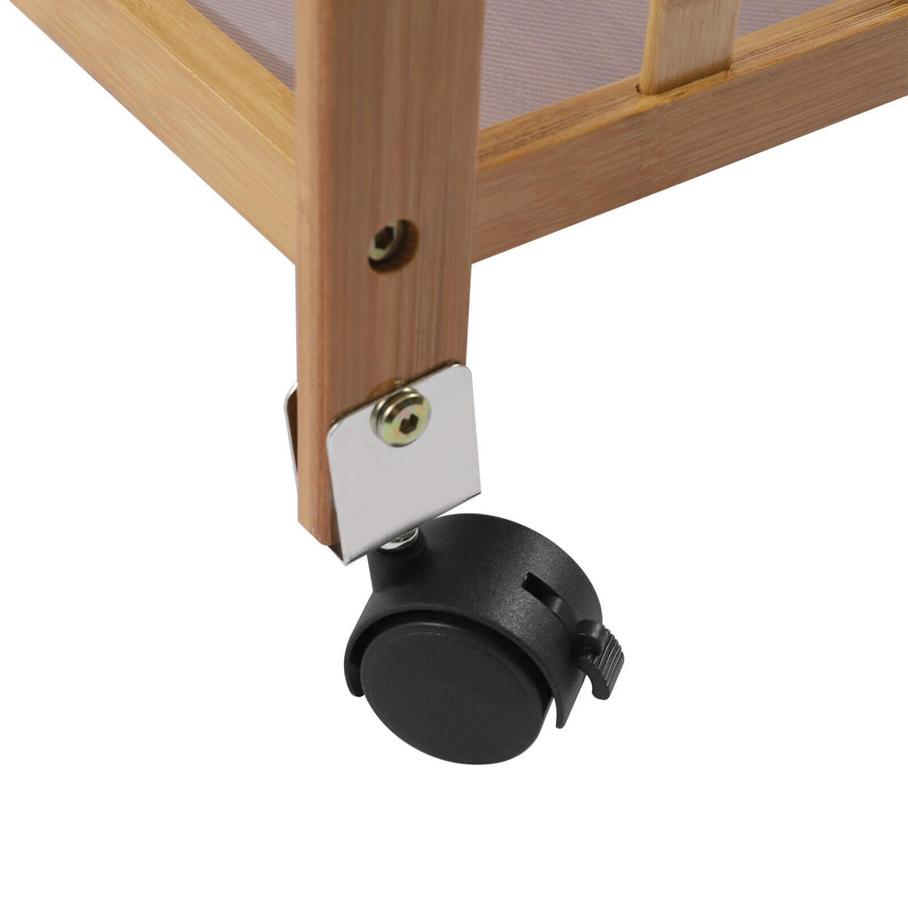 3-Tier Bamboo Kitchen Cart with Drawer E63178
