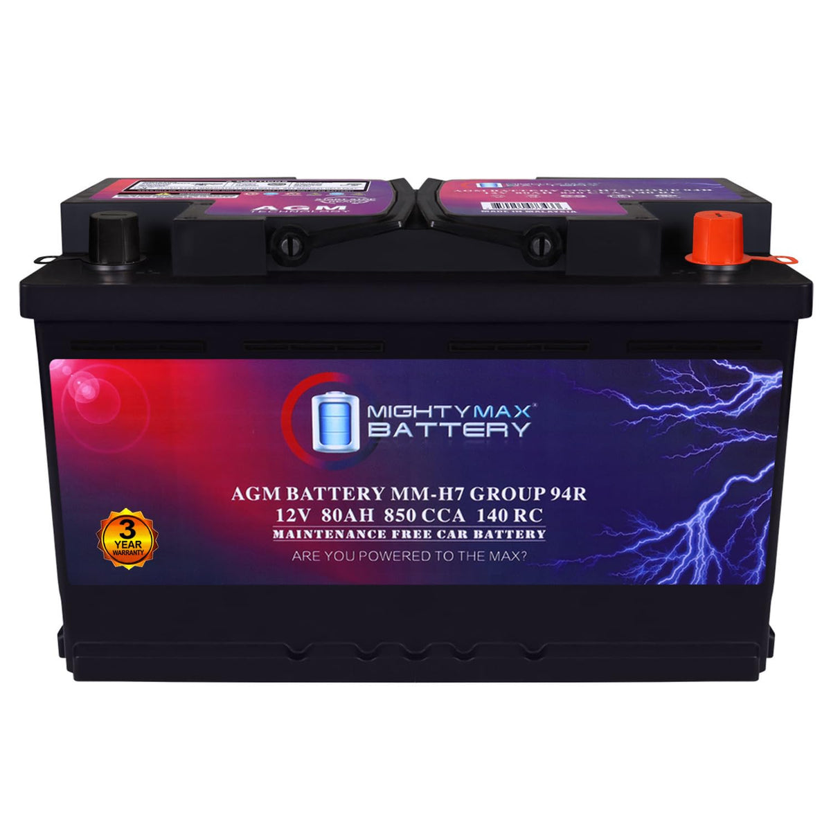 12V 80AH 850 CCA Replacement Battery J8666