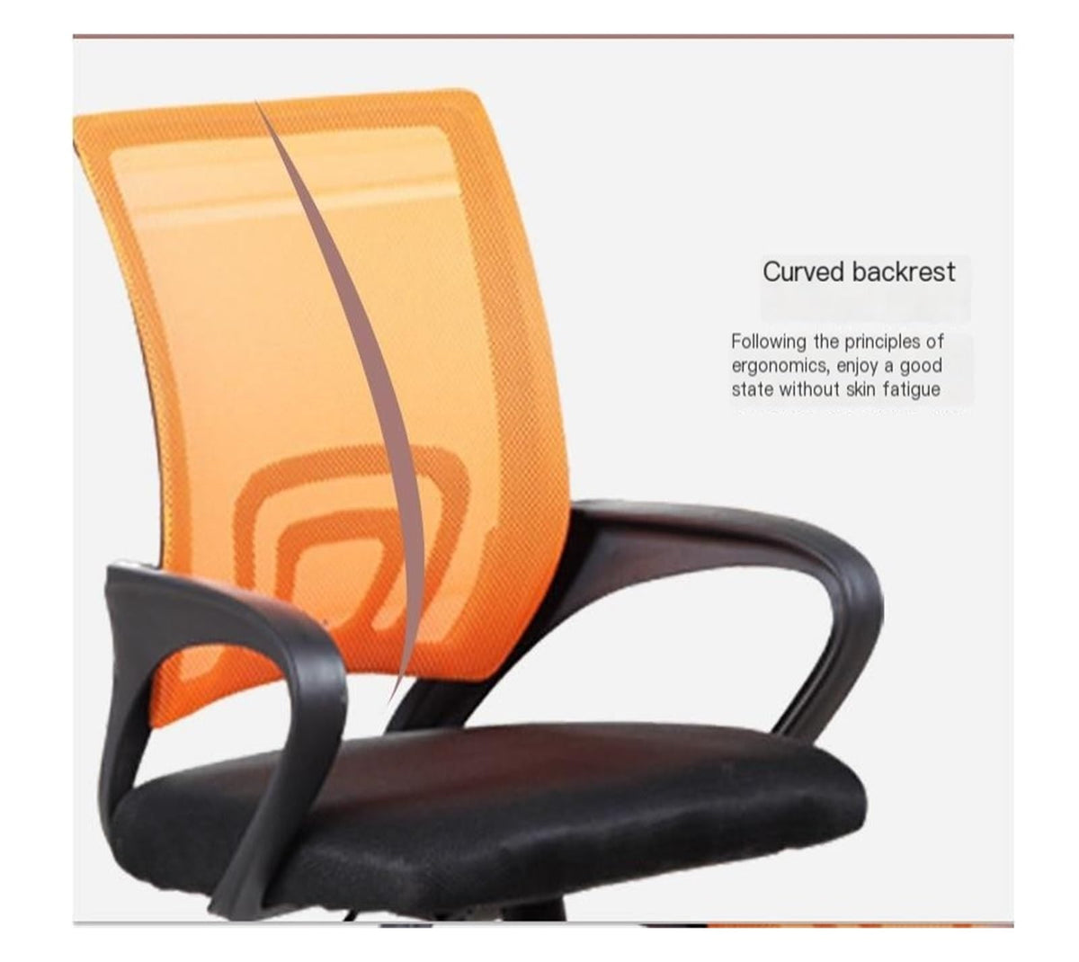 Black Orange Mesh Ergonomic Swivel Office Chair L659