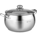 6.5 Quart Stainless Steel Stock Pot with Glass Lid U214196