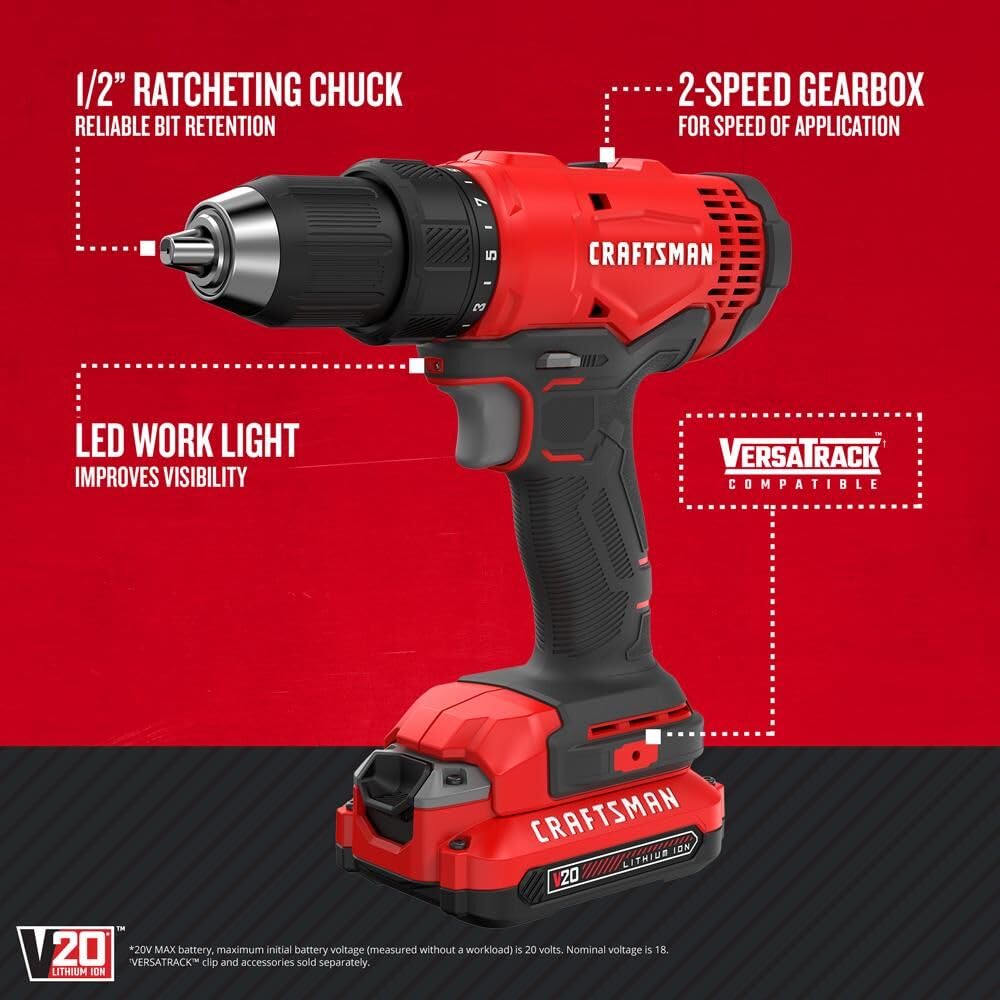 Cordless Drill/Driver Kit, 1/2 inch Y860