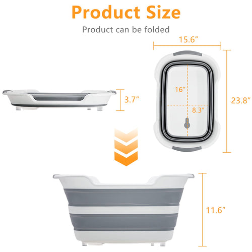 27L Collapsible Pet Bathtub with Drainage Hole J878