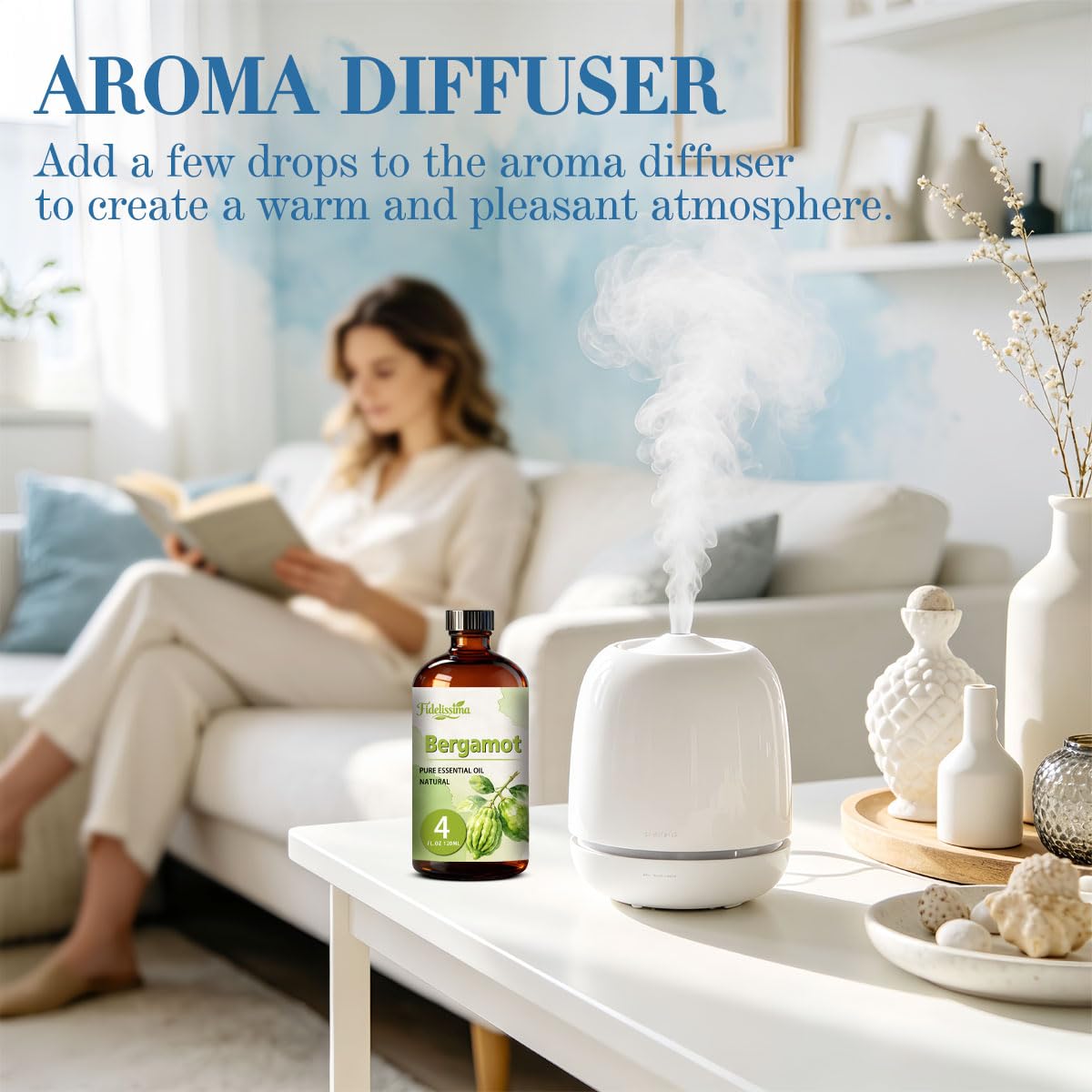 Essential Oil Set, 4 Scents with Glass Dropper M432