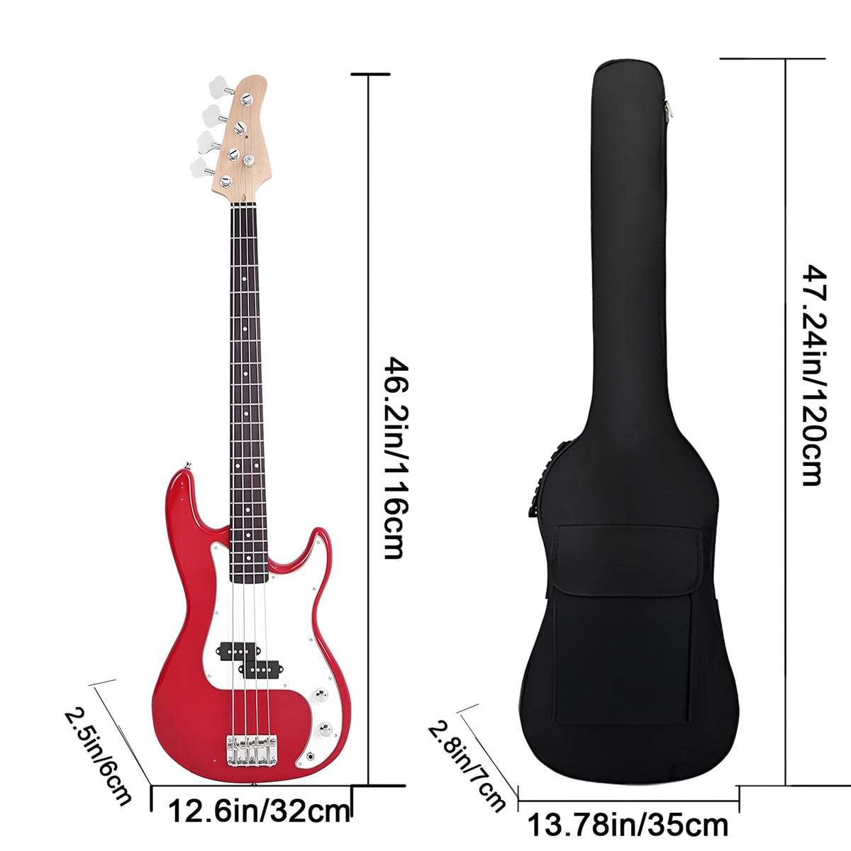 Bass Guitar Case Gig Bag C30055
