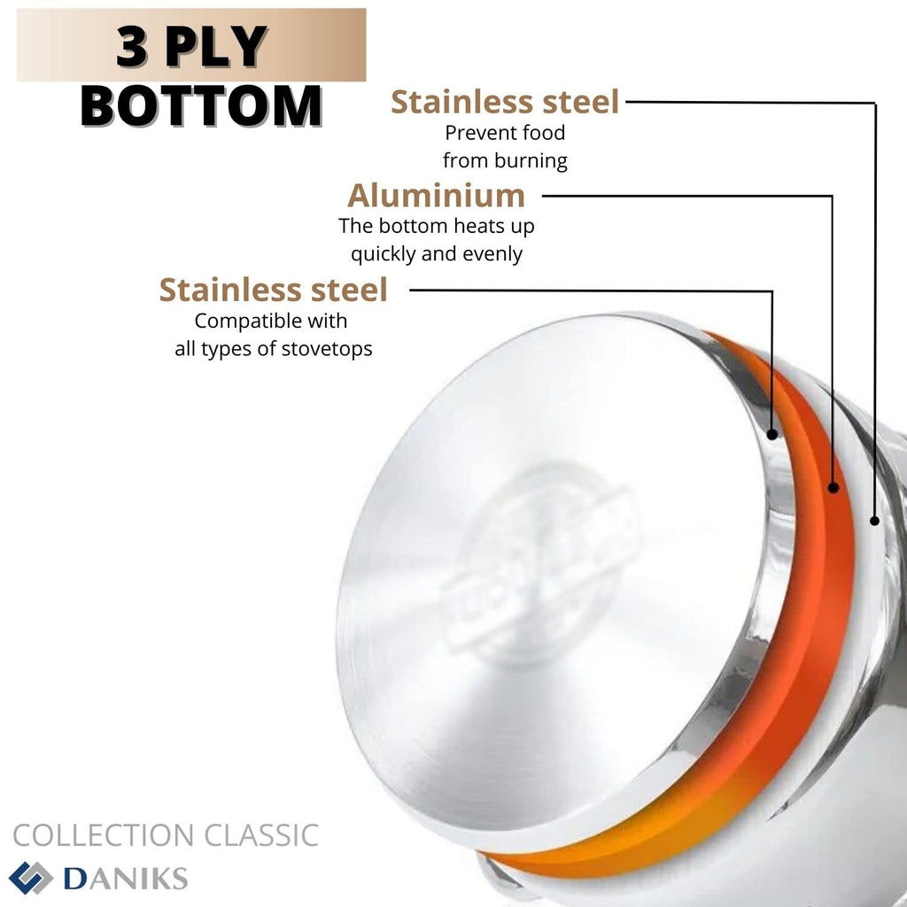 6.5 Quart Stainless Steel Stock Pot with Glass Lid U214196