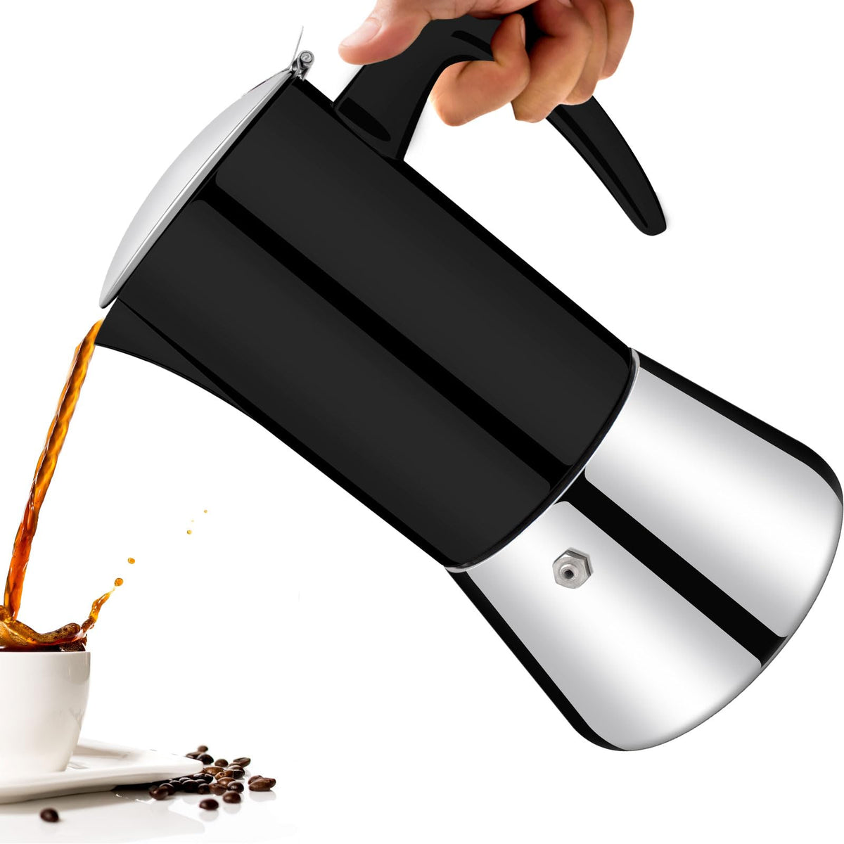 12 Cup Thickened 304 Stainless Steel Moka Pot I7938