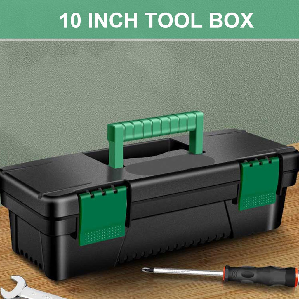 10-inch Plastic Tool Box with Handle and Removable Tray S8061