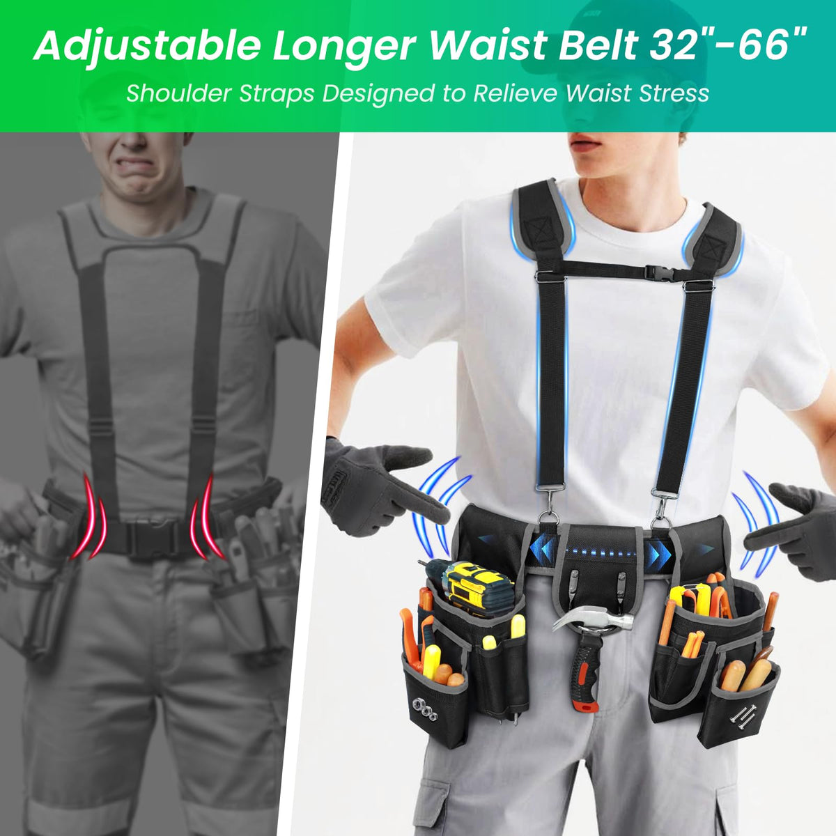 Heavy Duty Tool Belt With Suspenders X9023