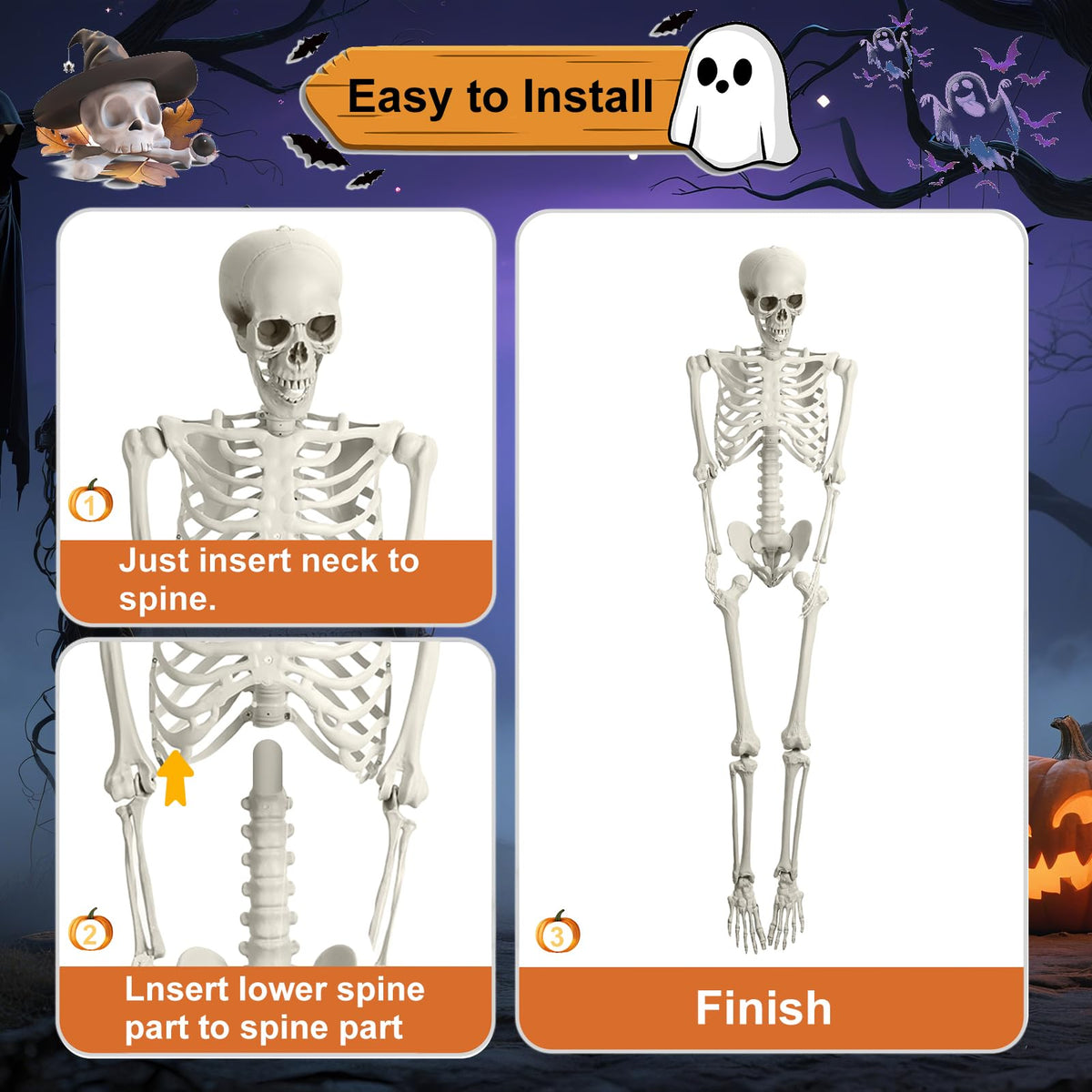 5.4FT Posable Life Size Skeleton V112375