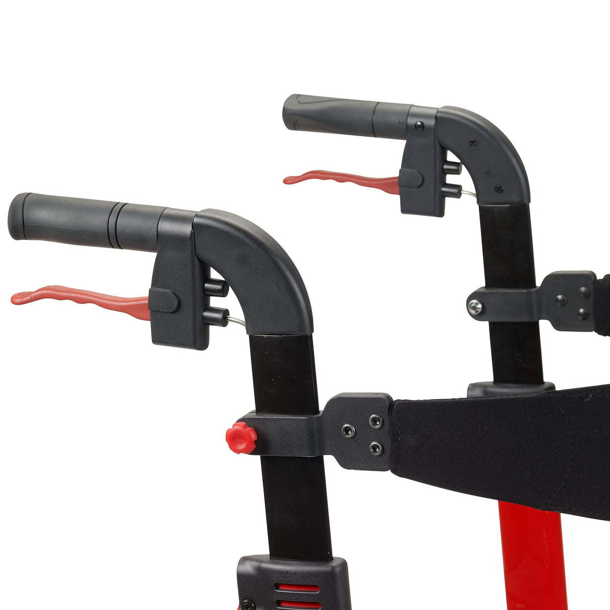 Red 4-Wheel Rollator with Seat Z714849
