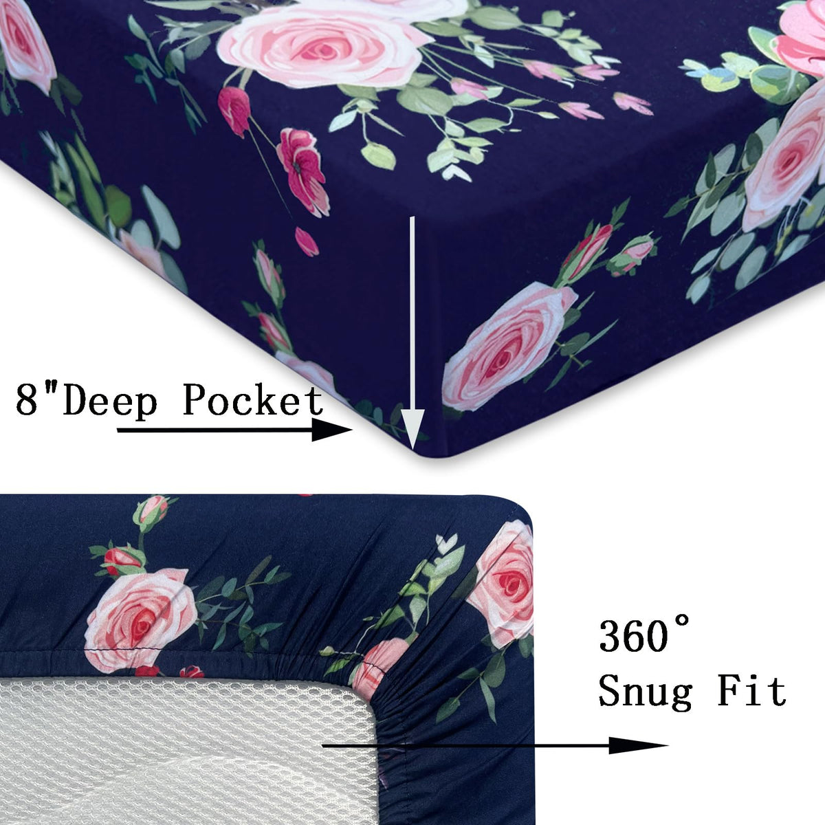 3 Pack Soft Crib Sheets 28'' X 52'' Microfiber T491156