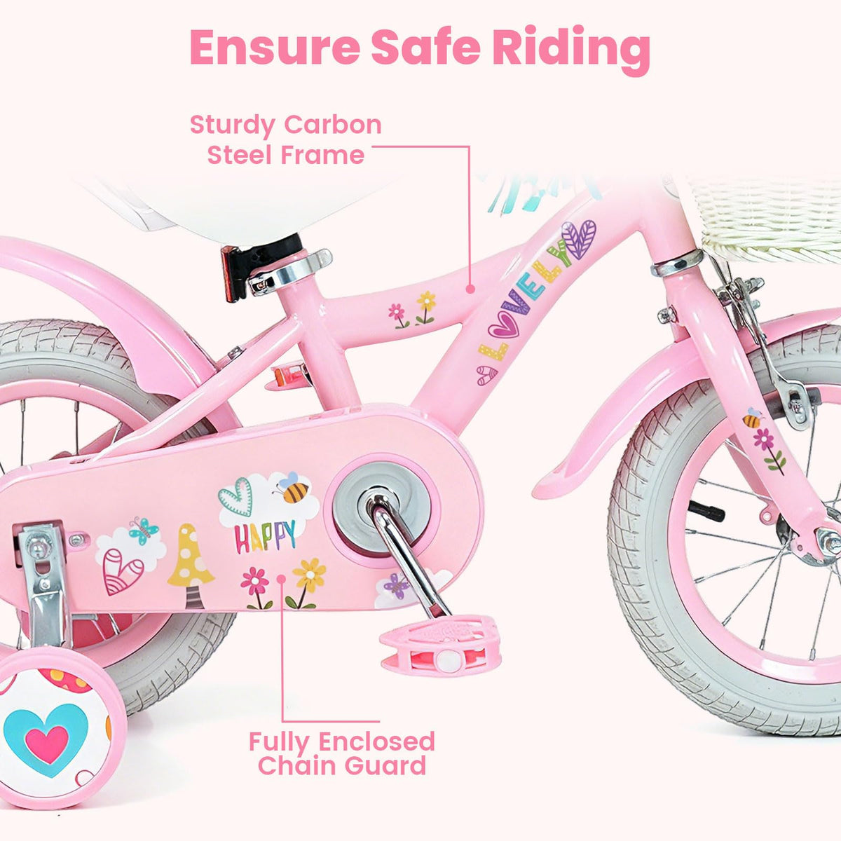 12 14 16 18 Inch Kids Bike with Training Wheels W244
