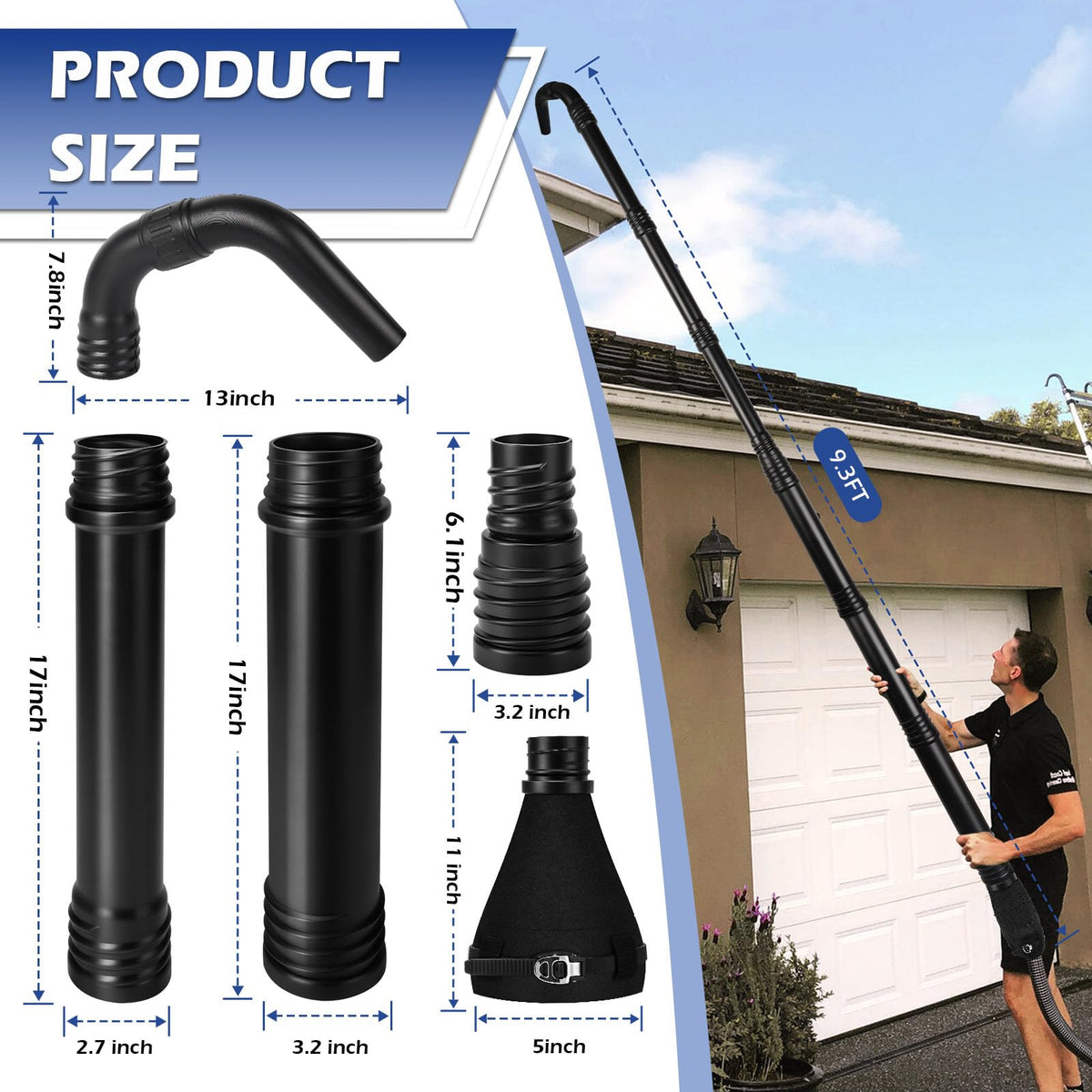 Universal Gutter Cleaning Tools for Leaf Blowers H289
