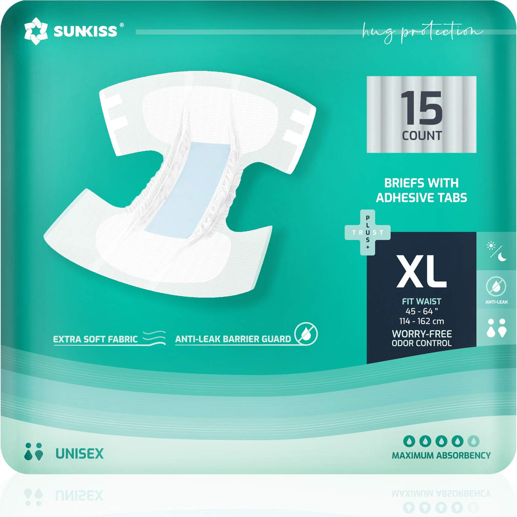 Adult Diapers XLarge 60 Count & Wet Wipes 200 Count Bundle N8212