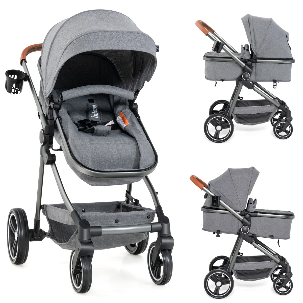 2 in 1 Convertible Baby Stroller with Reversible Seat R811