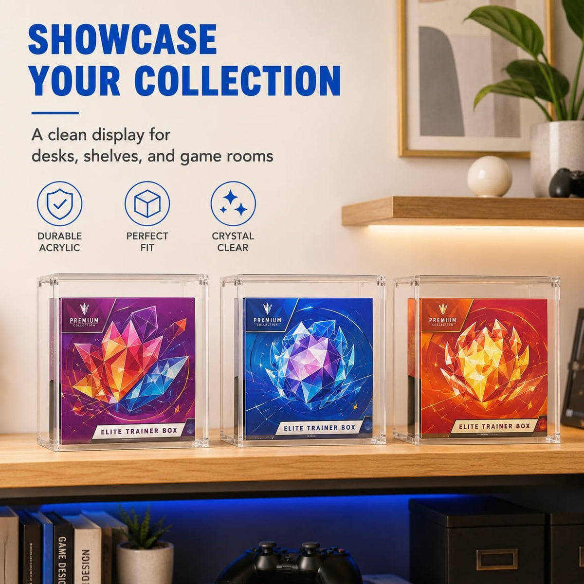 Clear Acrylic Trading Card Display Case V123146