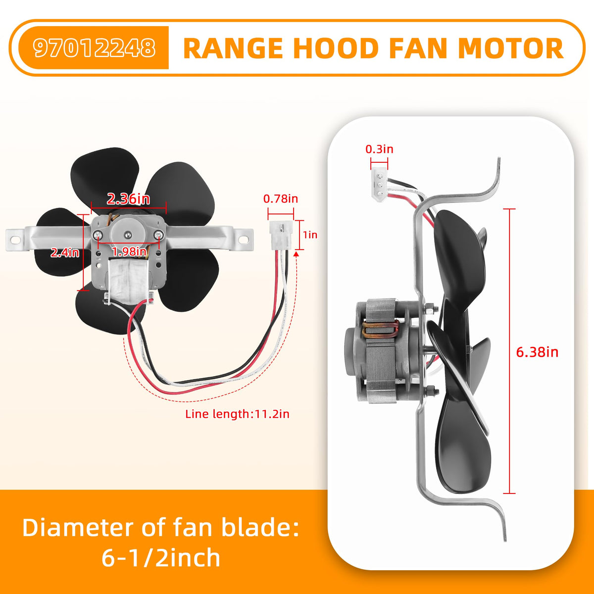 Range Hood Fan Motor J514