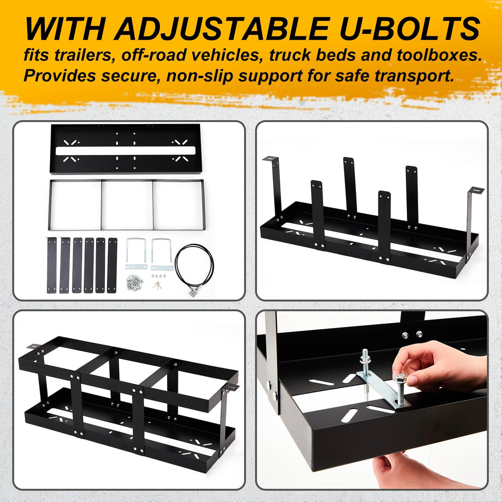 Black Iron 3 x 5-gallon Gas Can Holder L3569