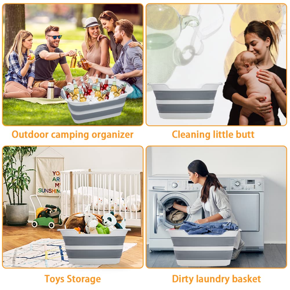 27L Collapsible Pet Bathtub with Drainage Hole J878